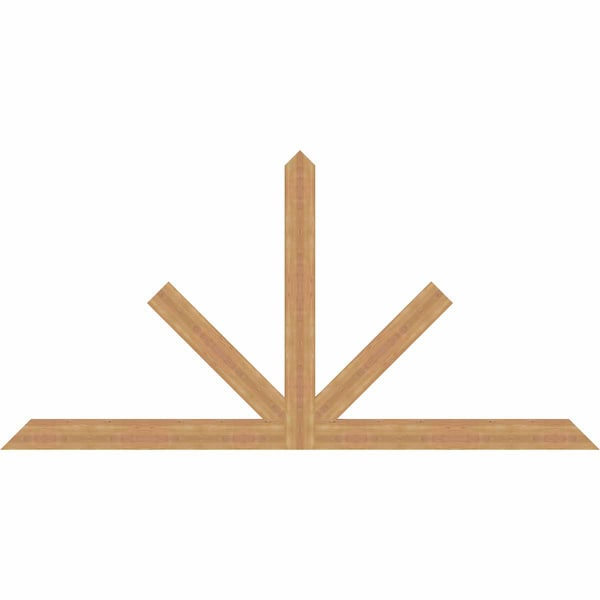Ekena Millwork Saratoga Timber Gable Bracket, Western Red Cedar, 108"W x 54"H x 1 1/2"D x 5 1/2"F, 12/12 Pitch GBW108X54X0206SAR00SWR - main